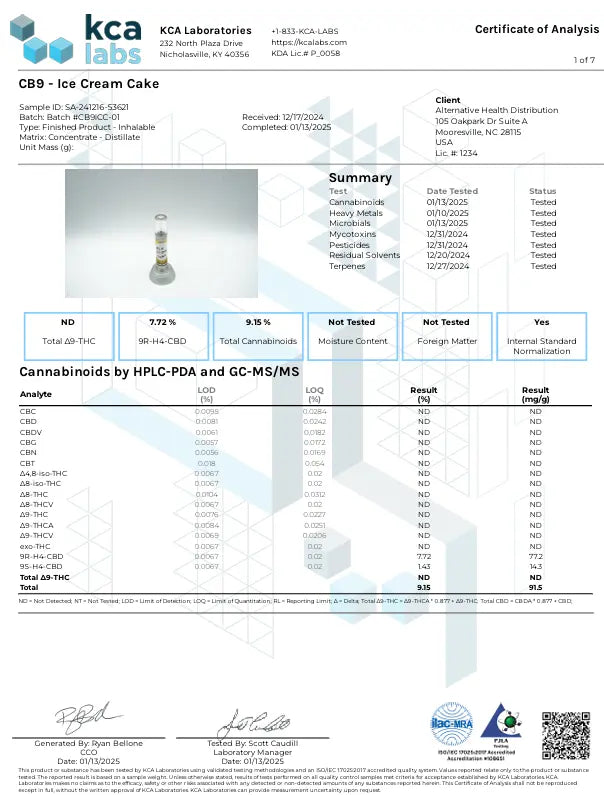 Buy CB9 1ml Disposable Wholesale CannaAid