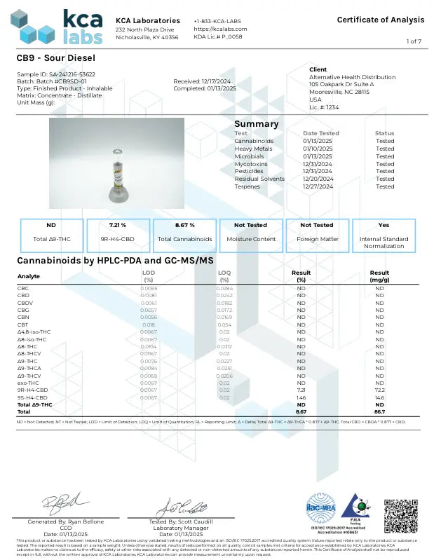Buy CB9 1ml Disposable Wholesale CannaAid