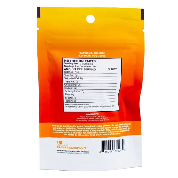 CA-CBD Gummies Fruit Blast 200mg2