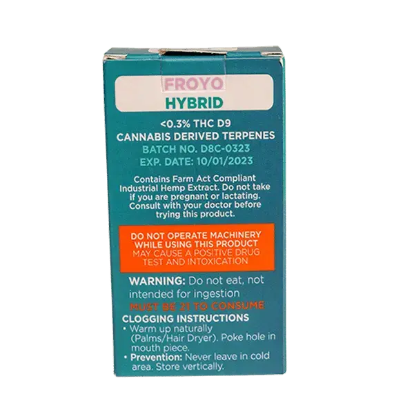 Delta 8 Froyo Vape Cartridge CannaAid