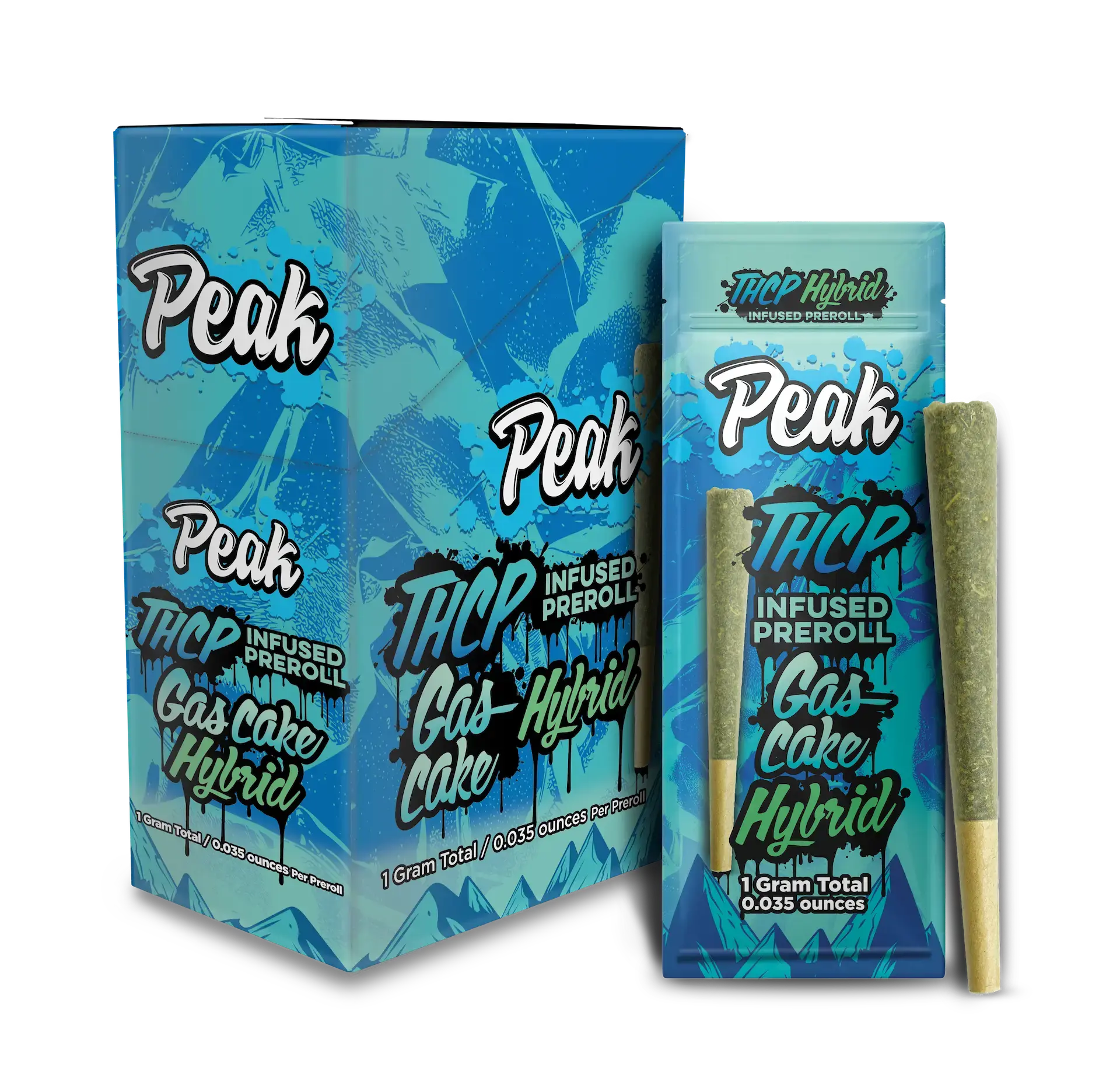 Buy Peak THCP Infused Hybrid Gas Cake Pre-roll x10 Wholesale AH DIST
