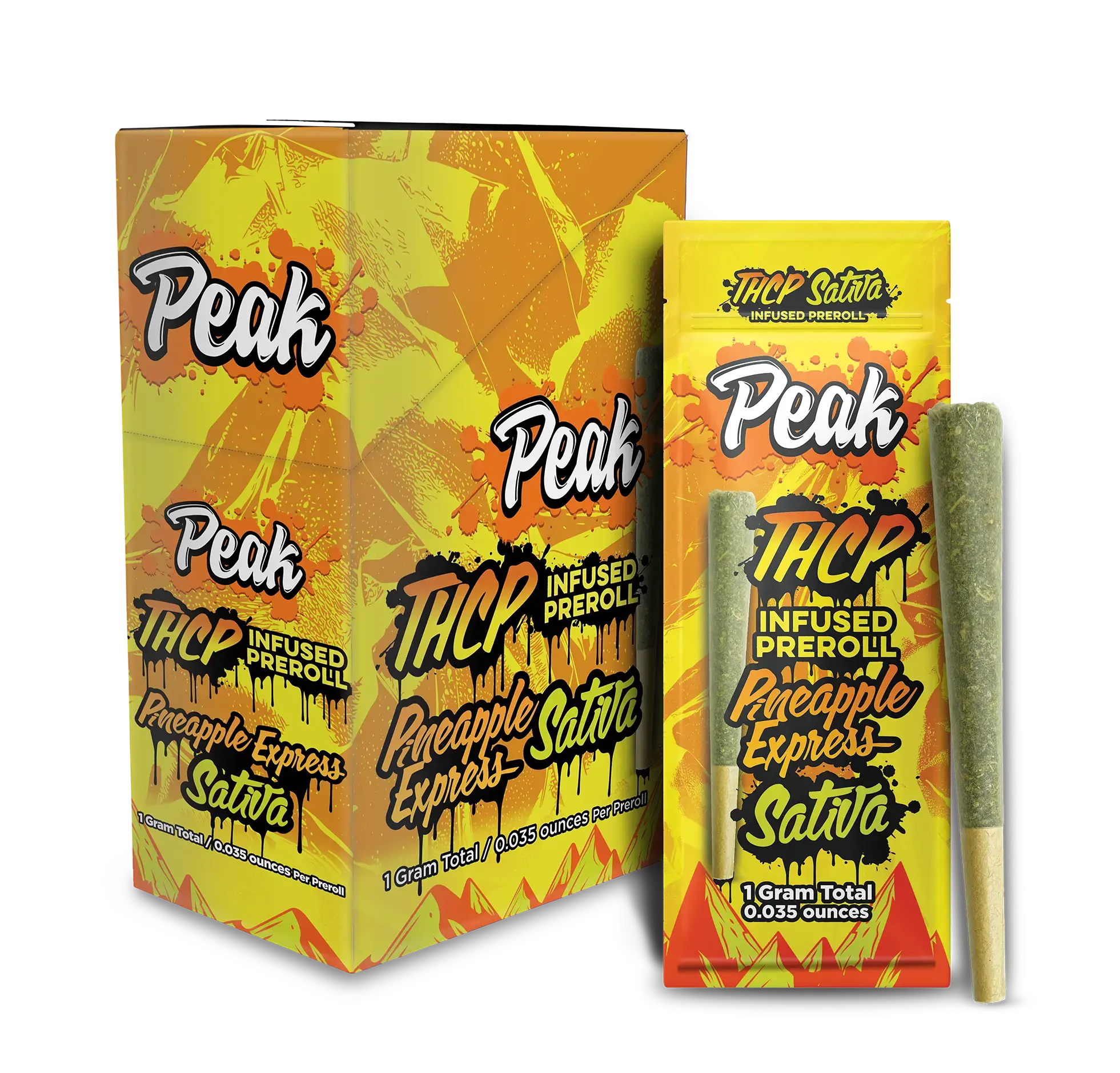 Buy THCP Infused Sativa Pineapple Express Pre-roll x10 Wholesale AH DIST