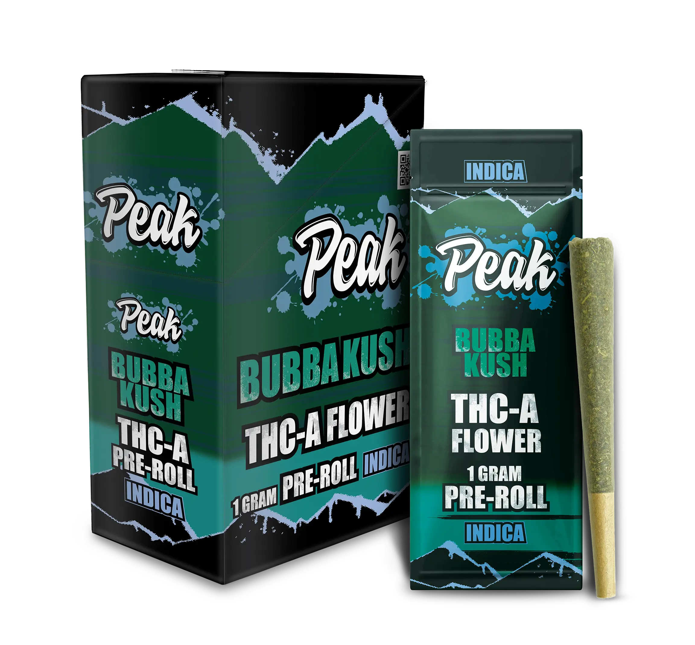 Buy Peak THCA Flower Pre-rolls 1CT x10 Bubba Kush Wholesale AH DIST