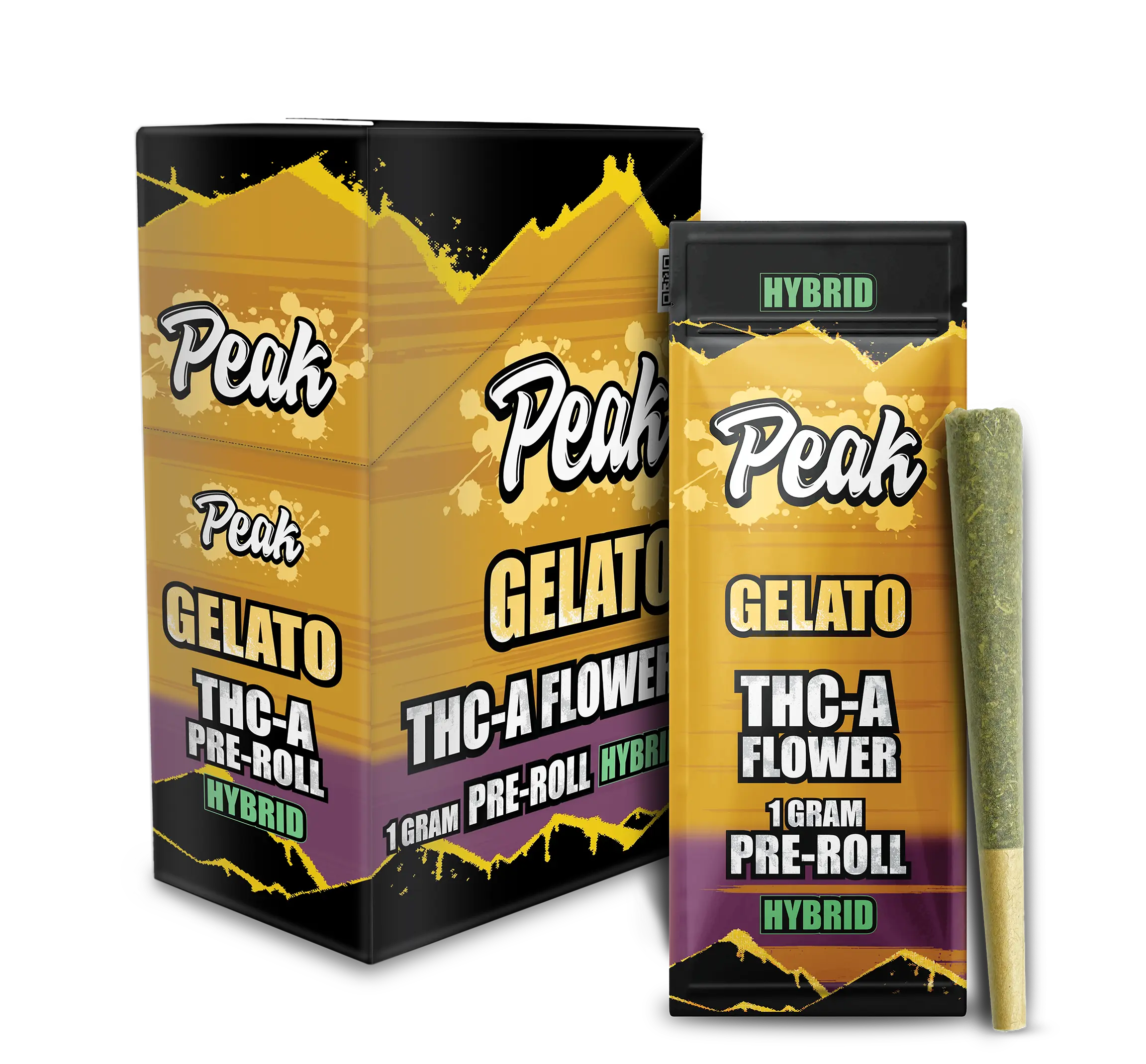 Buy Peak THCA Flower Pre-rolls 1CT x10 Gelato Hybrid Wholesale AH DIST