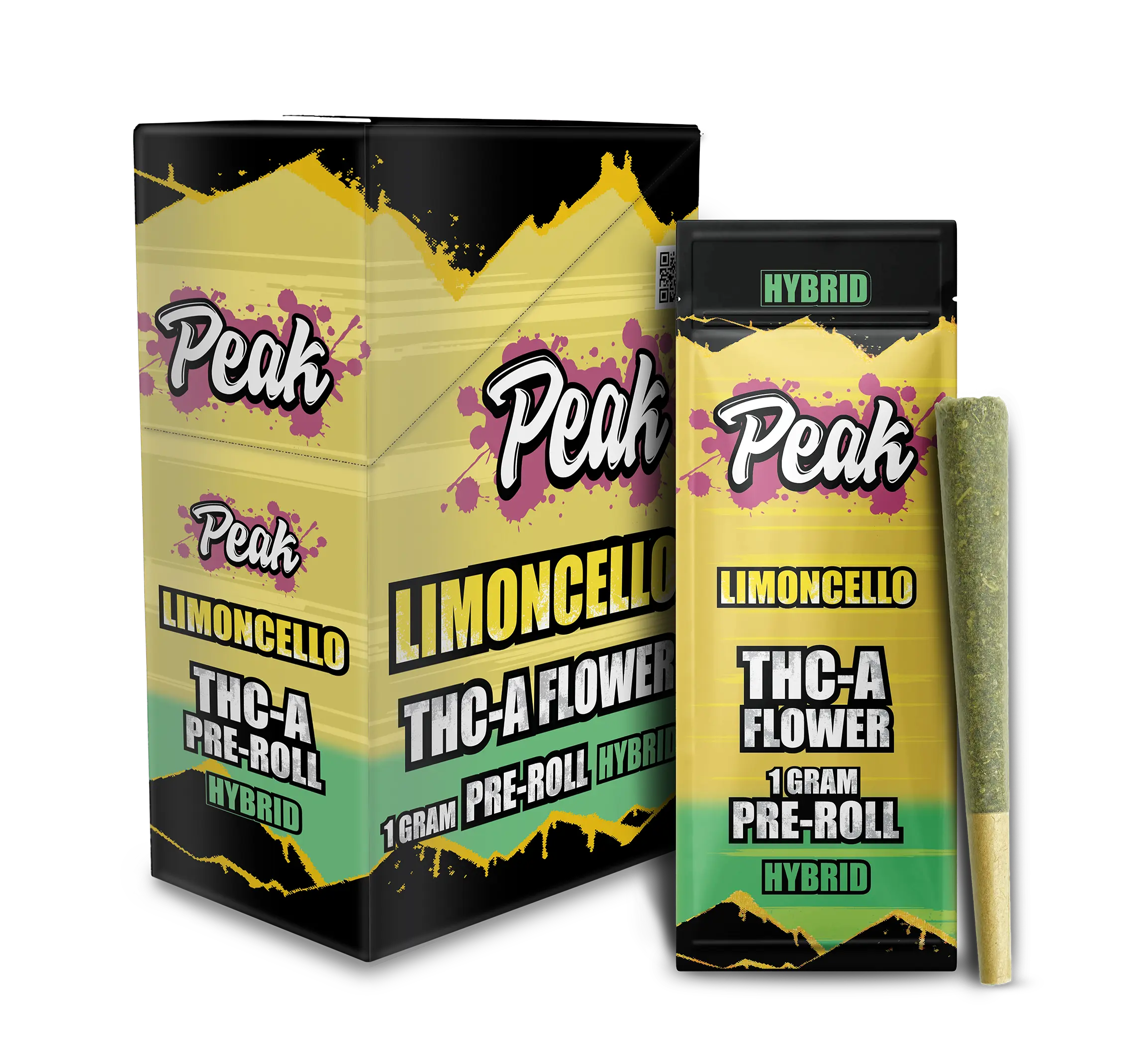 Buy Peak THCA Flower Pre-rolls 1CT x10 Limoncello Hybrid Wholesale AH DIST