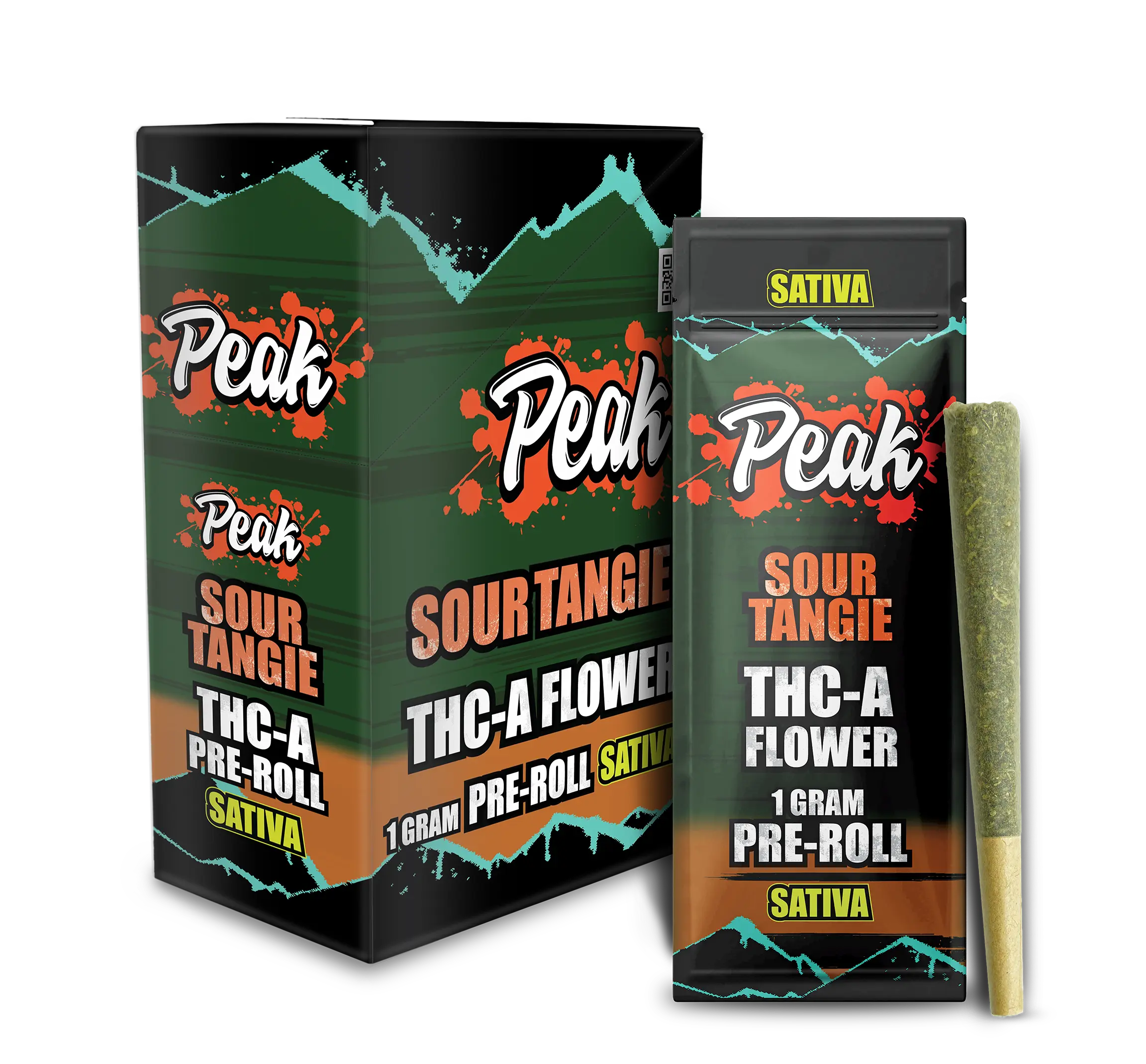 Buy Peak THCA Flower Pre-rolls 1CT x10 Sour Tangie Wholesale AH DIST