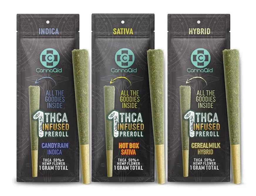 Buy THCA Infused Preroll 1 Gram 1CT x10 (Bulk) Wholesale CannaAid