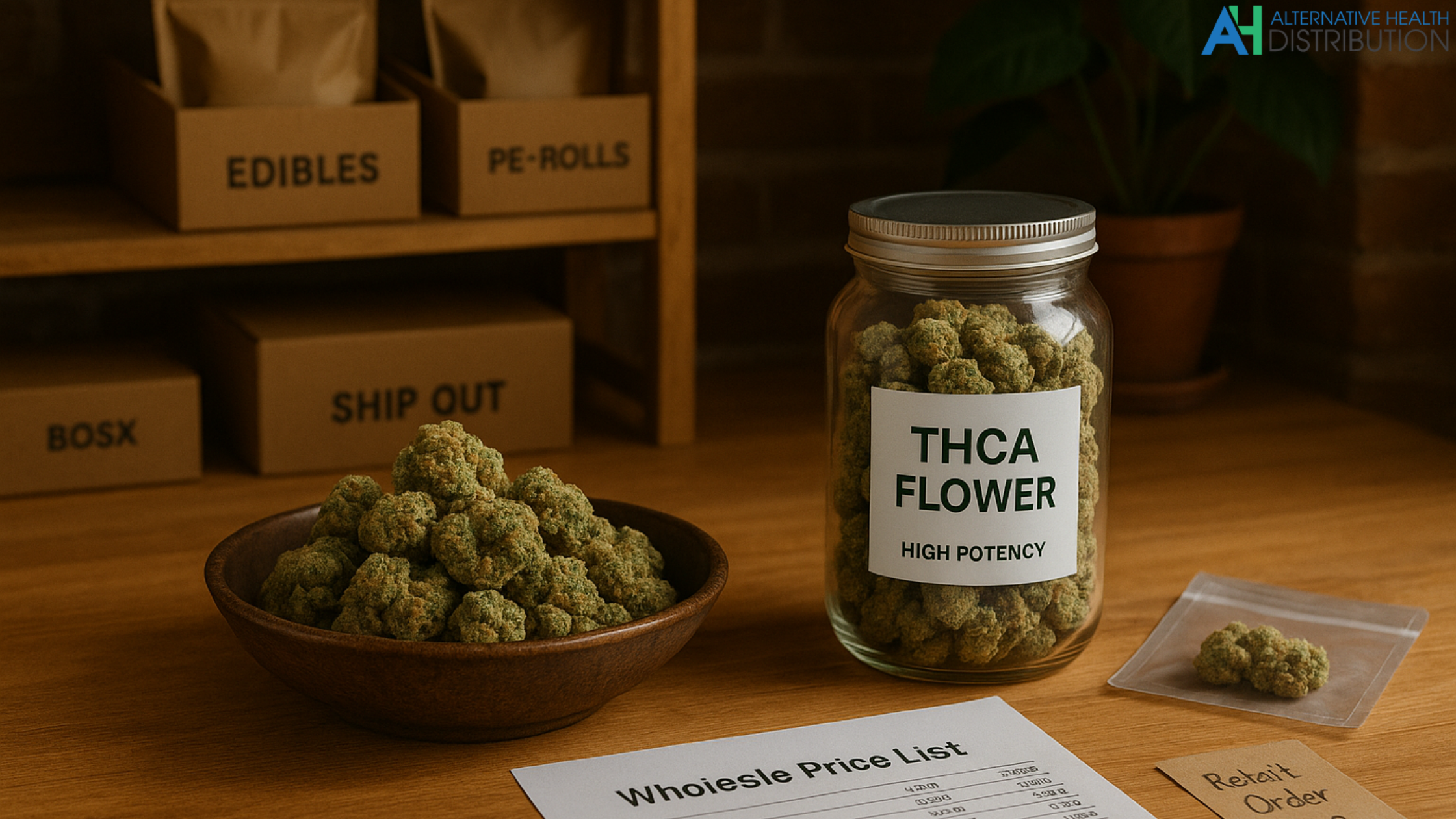  THCA-Flower-for-Retailers-Why-It-s-Outselling-Traditional-Hemp-in-2025 Read Now AH DIST