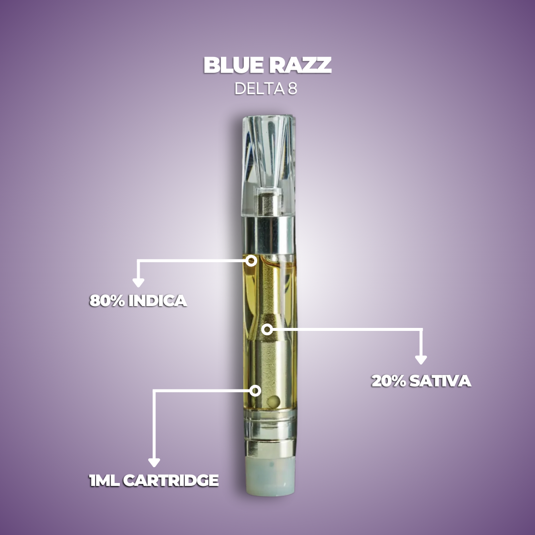 Delta 8 Blue Razz Vape Cartridge