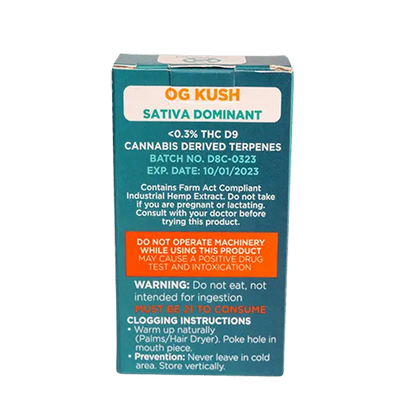 Delta 8 OG KUSH Vape Cartridge CannaAid