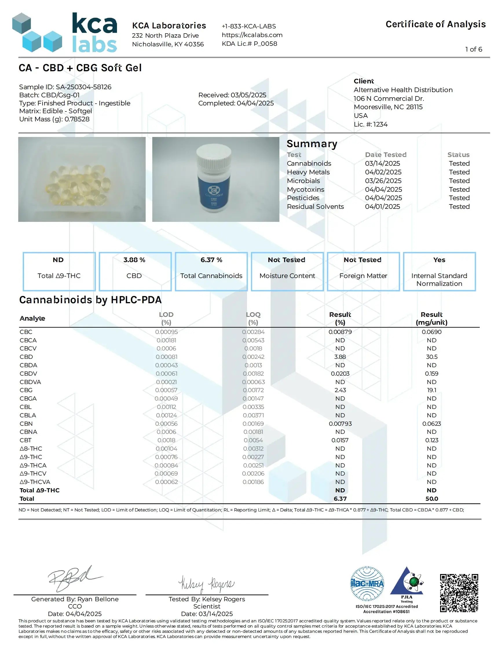 Buy CannaAid CBD + CBG Soft Gels 100 MG 2CT (30 Pack) Bulk Wholesale AH DIST