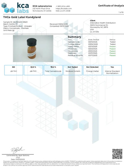 Buy Cannaaid Gold Label Reserve THCA+THCP+THCB Disposable 2ML (Bulk) Wholesale AH DIST