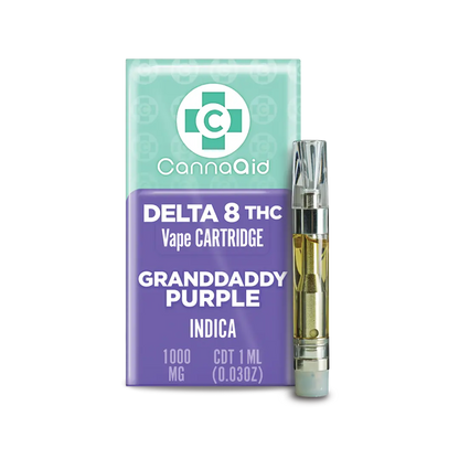 Buy D8 Granddaddy Purple Vape Cartridge Wholesale CannaAid