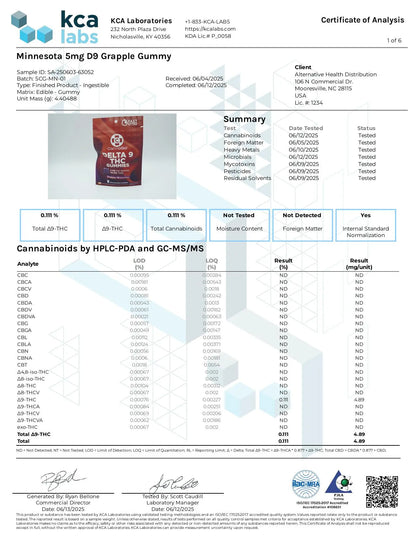 Buy D9 THC Gummies 50mg- Grapple Wholesale AH DIST