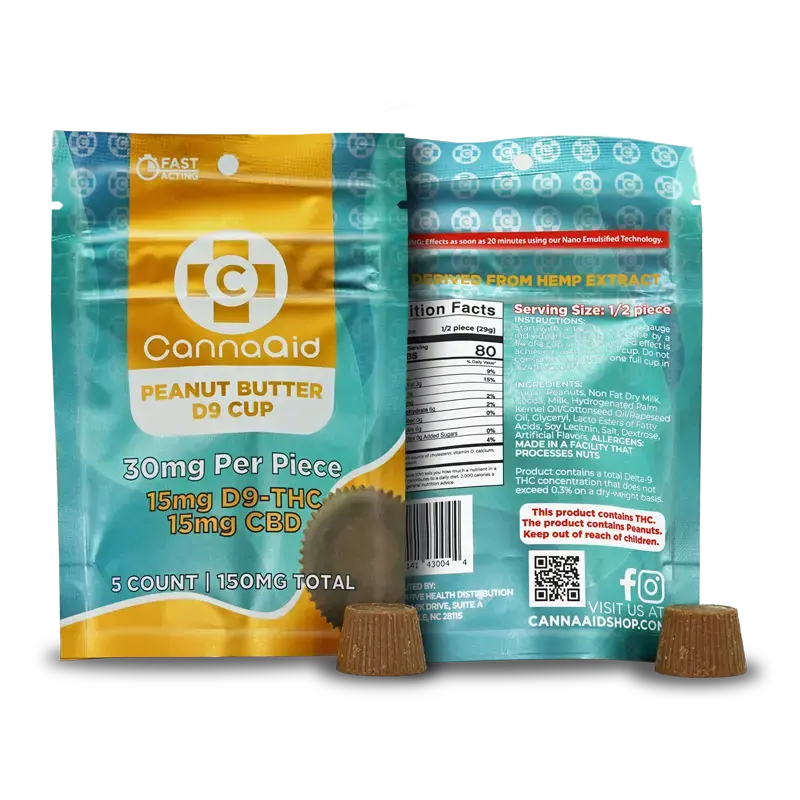 Peanut Butter D9 Cup front & back