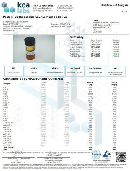 Buy Peak THCP High potency Disposable (Bulk) Wholesale AH DIST