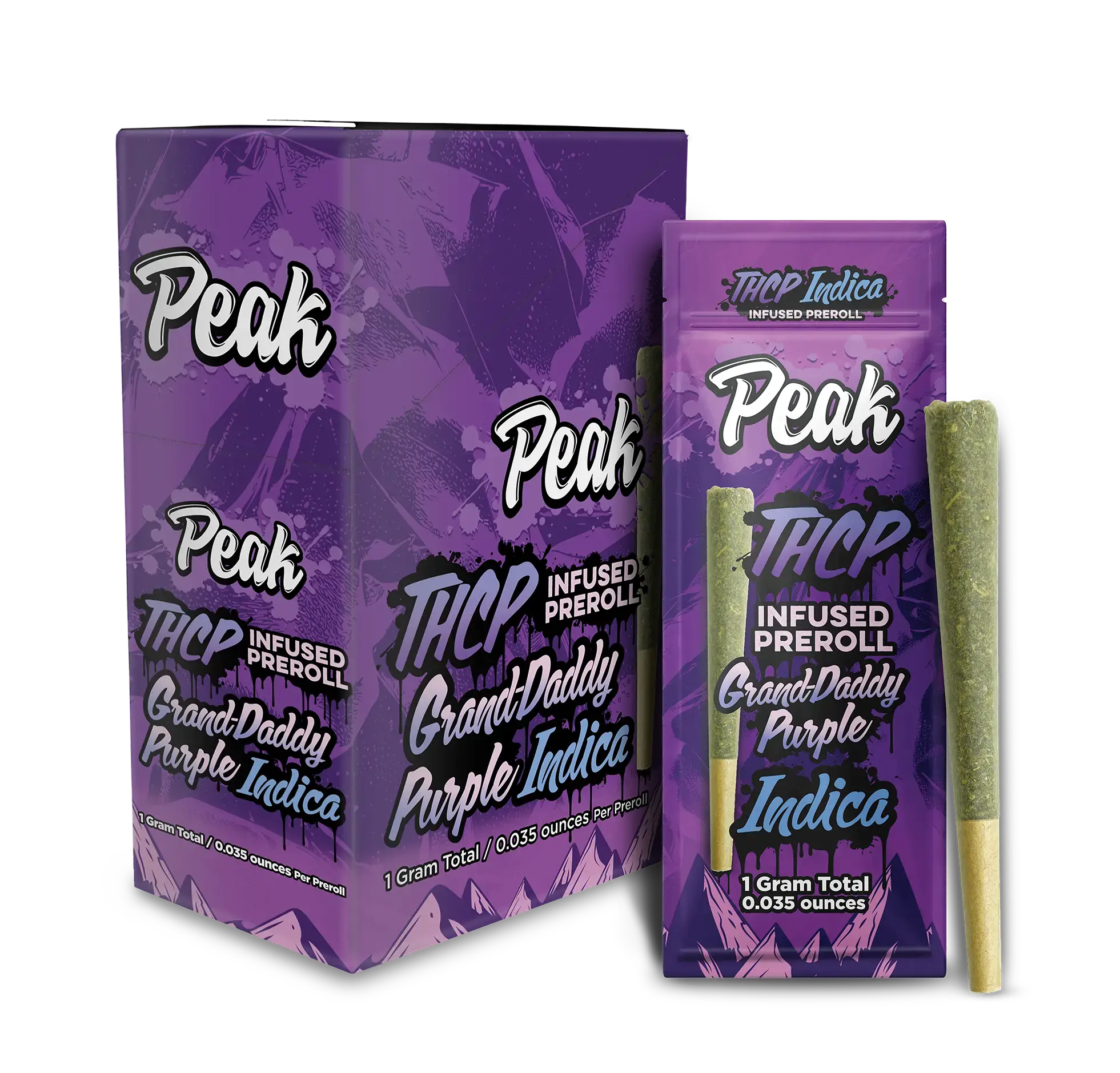 Buy THCP Infused Indica GrandDaddy Purple Pre-roll x10 Wholesale AH DIST