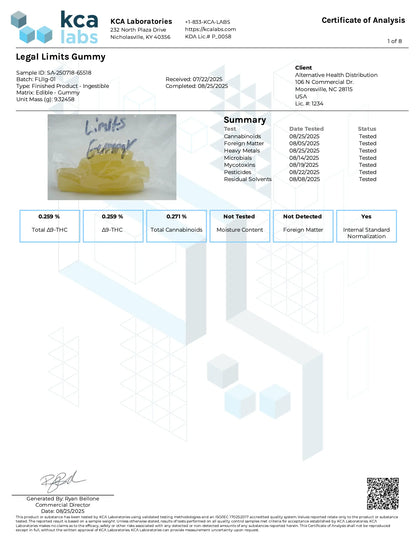 Buy Legal Limits Delta 9 THC Gummies Wholesale CannaAid