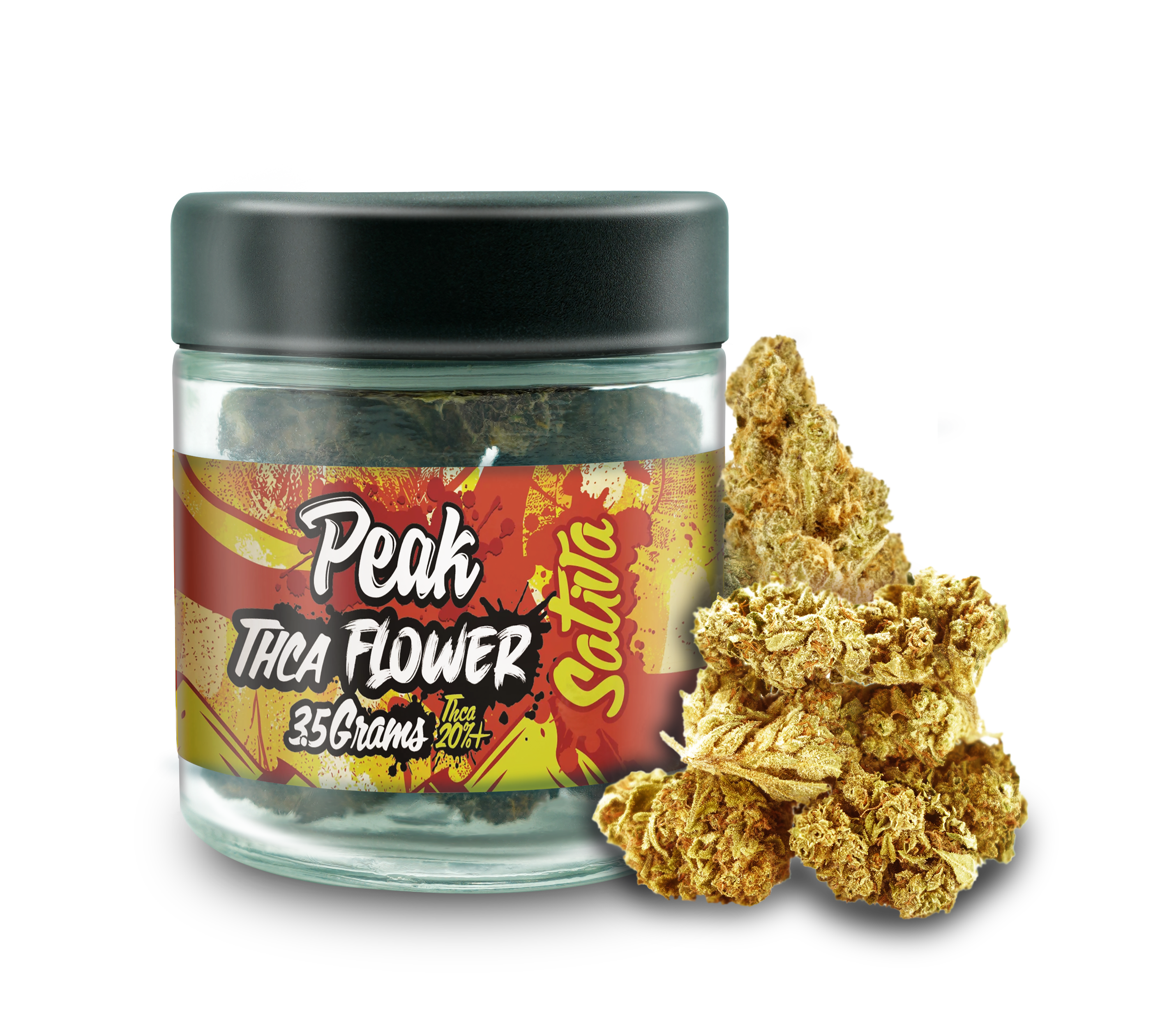 Peak THCA Flower 3.5 Gram Jars x6 POP Box Display Sativa