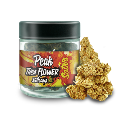 Peak THCA Flower 3.5 Gram Jars x6 POP Box Display Sativa