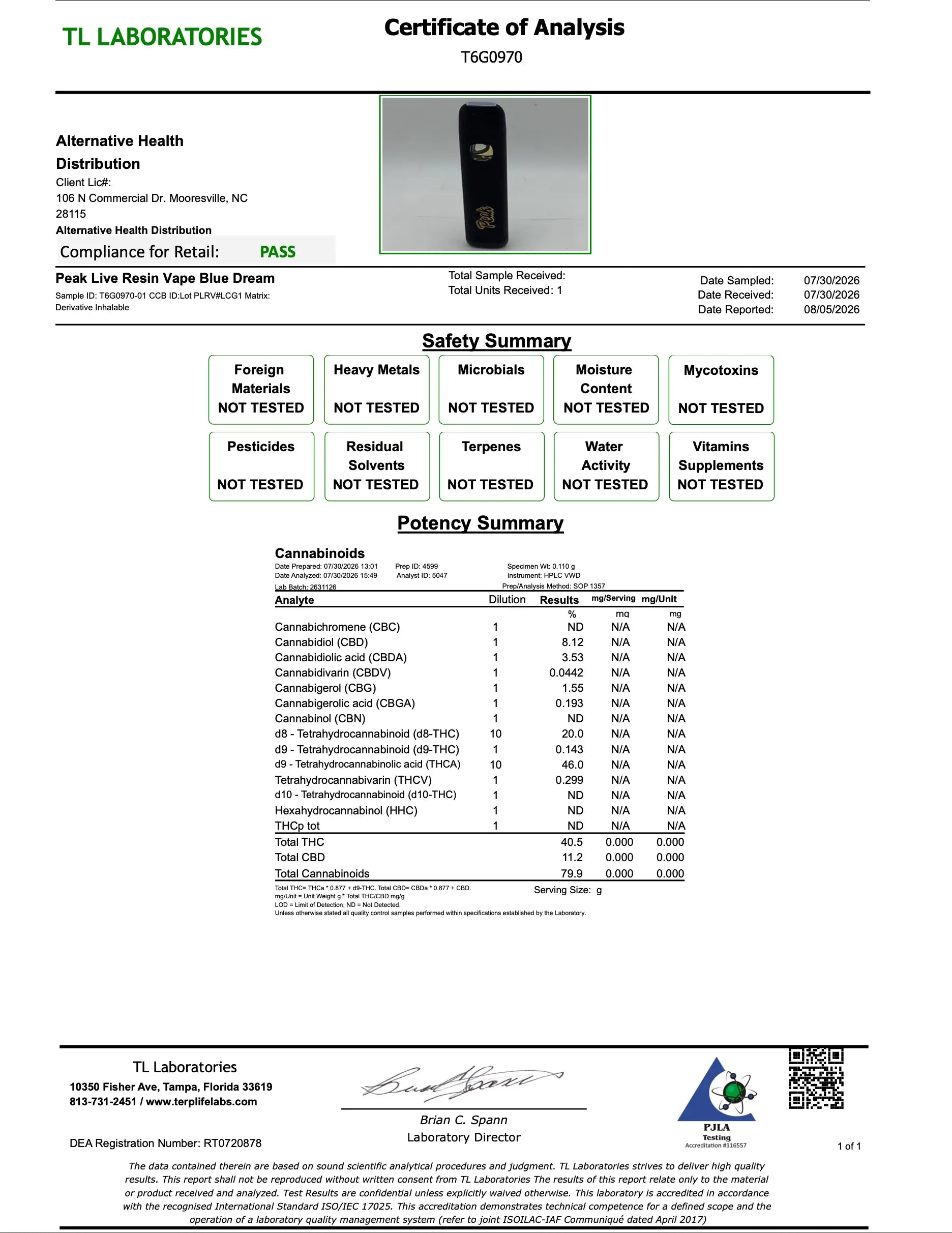 Buy Peak 1mL THCA Live Resin Terp Sauce Disposable - 1000mg (Bulk) Wholesale AH DIST