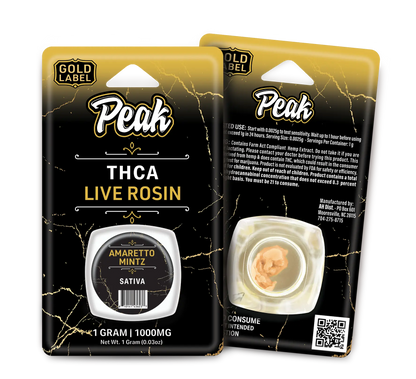 Buy Peak Gold Label THCA Live Rosin - 1G Wholesale Peak