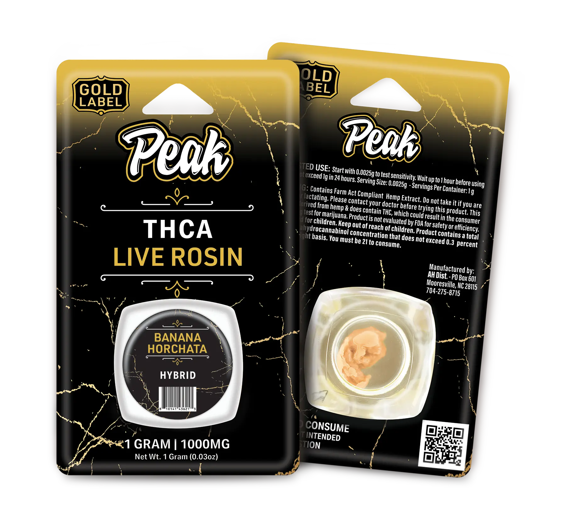 Buy Peak Gold Label THCA Live Rosin - 1G Wholesale Peak