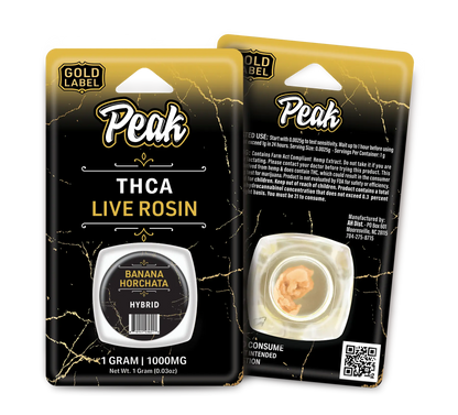 Buy Peak Gold Label THCA Live Rosin - 1G Wholesale Peak