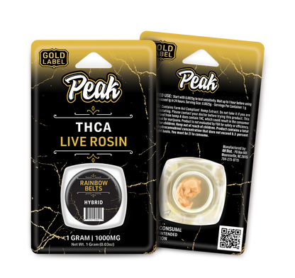 Buy Peak Gold Label THCA Live Rosin - 1G Wholesale Peak