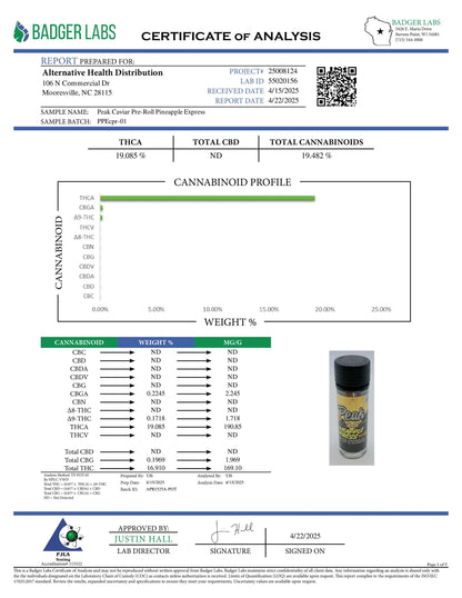 Buy Peak THCA Caviar Diamond Pre-Roll 1G (Bulk) Wholesale AH DIST