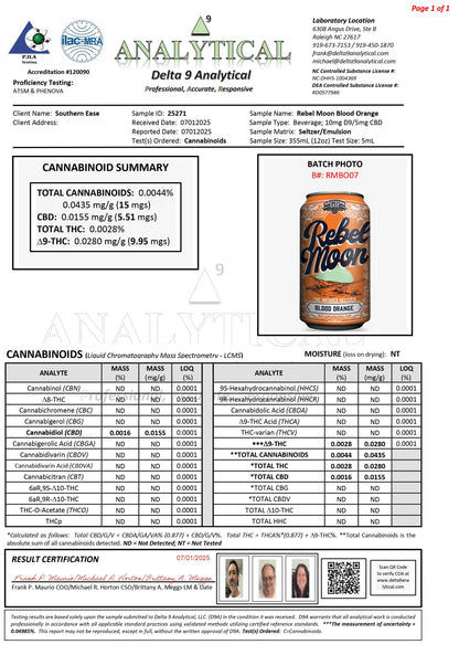 Buy Rebel Moon Blood Orange Seltzer Wholesale AH DIST
