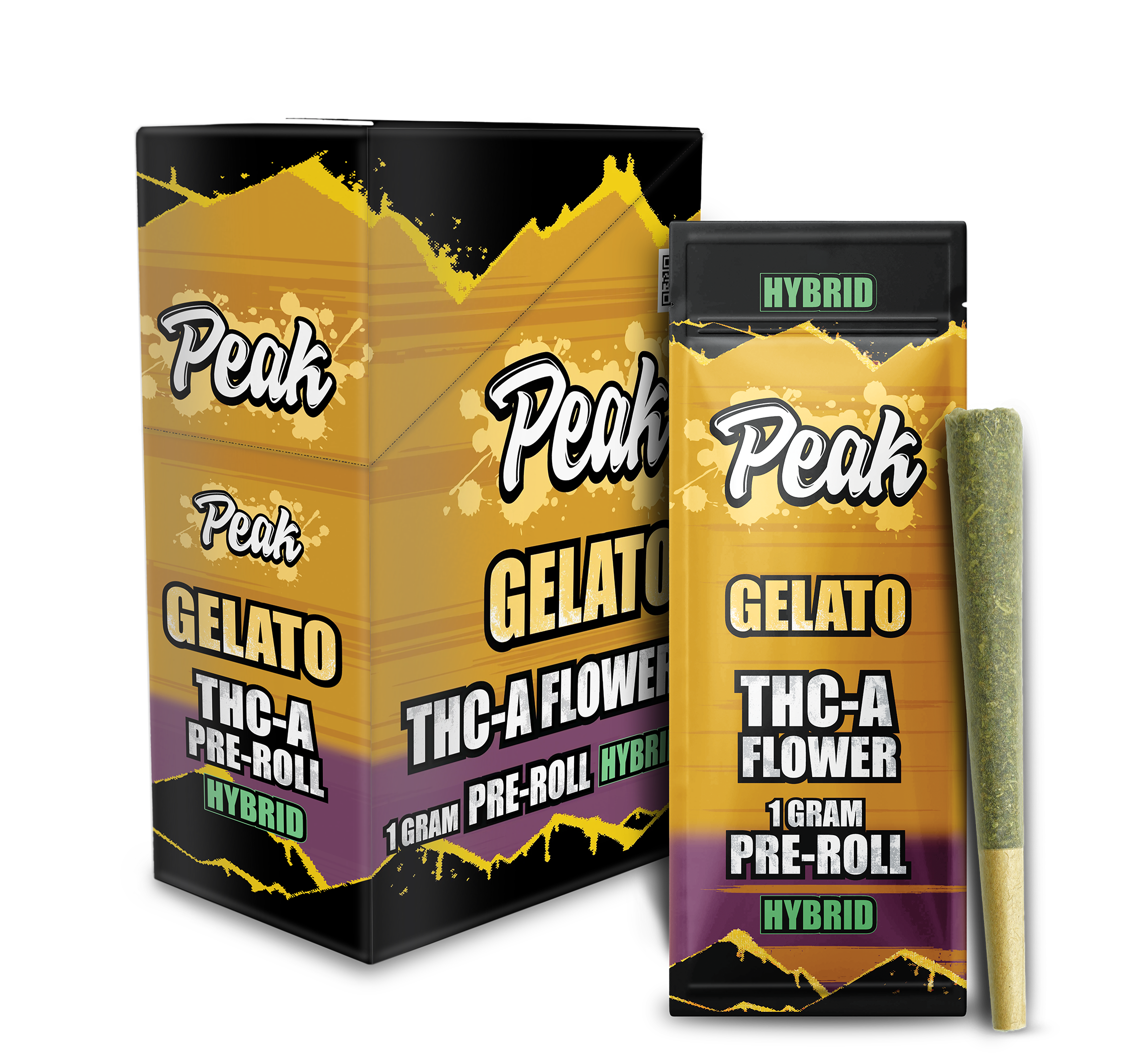 Peak THCA Flower Pre-rolls 1CT x10 Gelato Hybrid