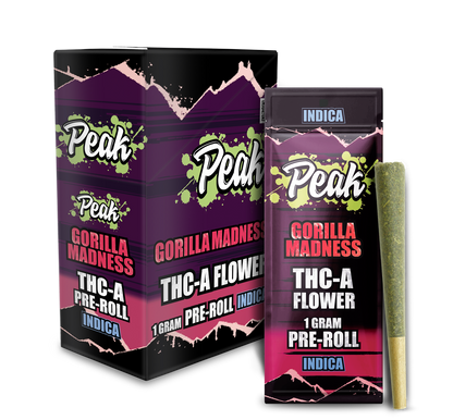 Peak THCA Flower Pre-rolls 1CT x10 Gorilla Madness Indica