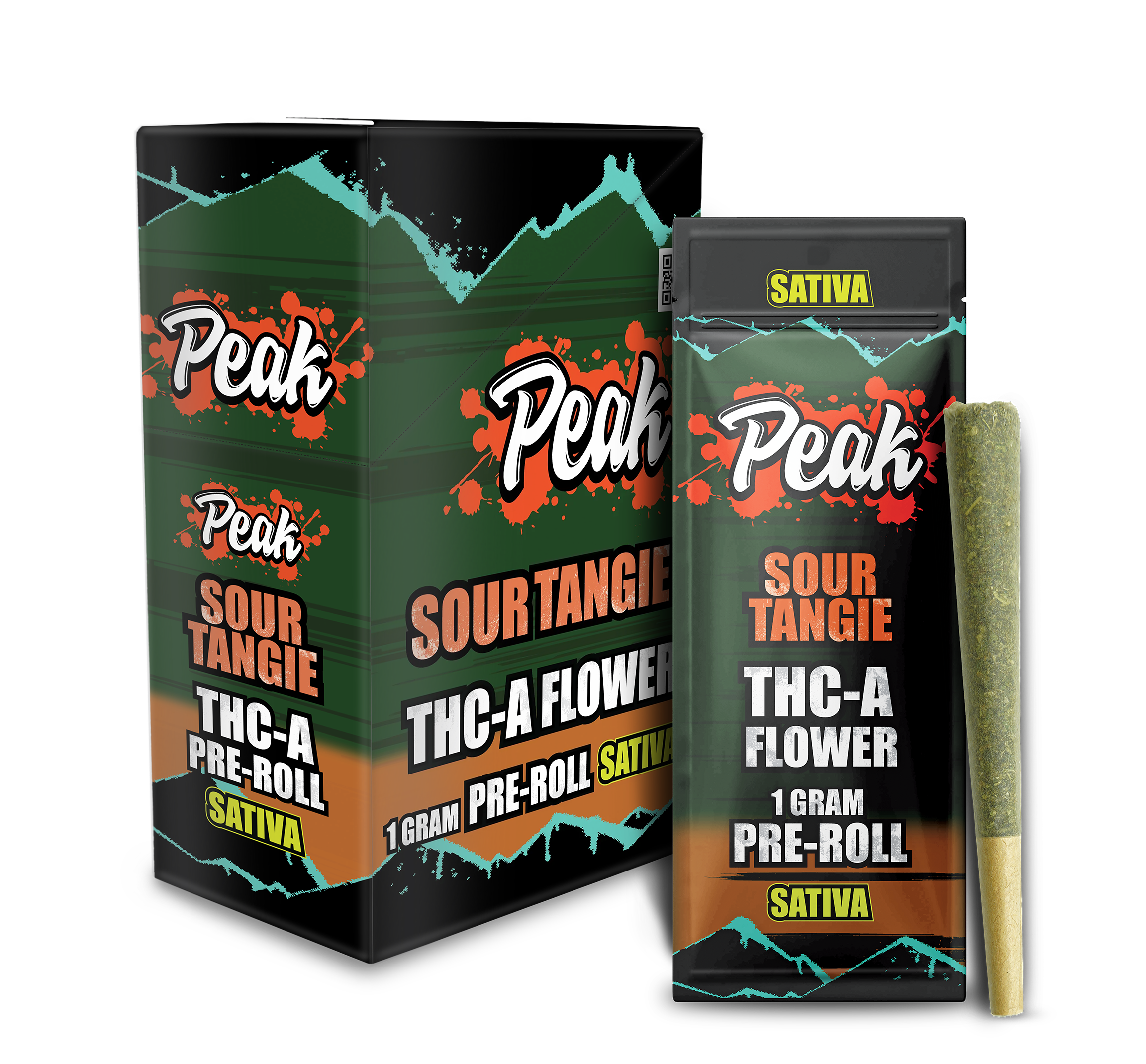 Peak THCA Flower Pre-rolls 1CT x10 Sour Tangie