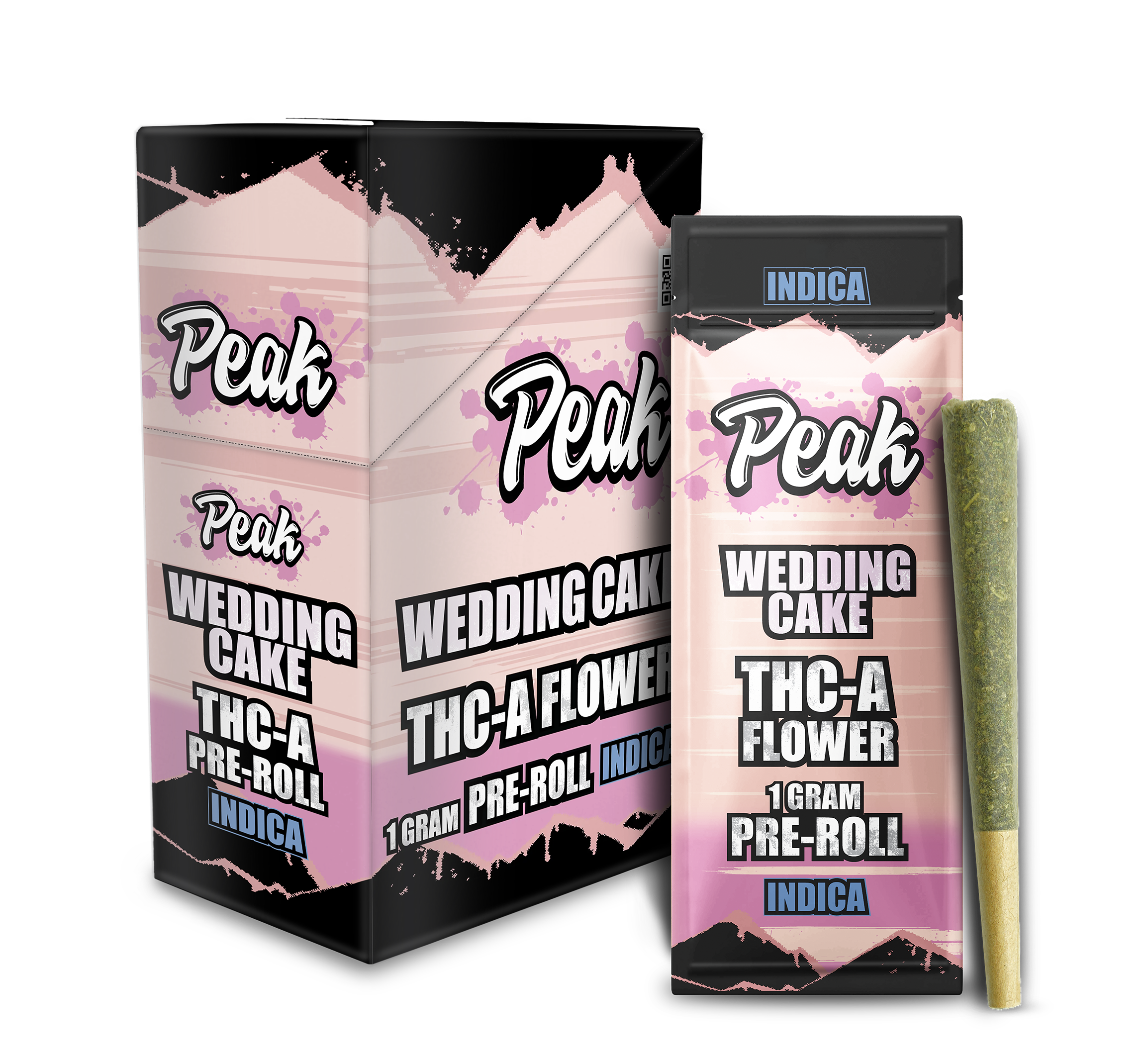 Peak THCA Flower Pre-rolls 1CT x10 Wedding Cake Indica