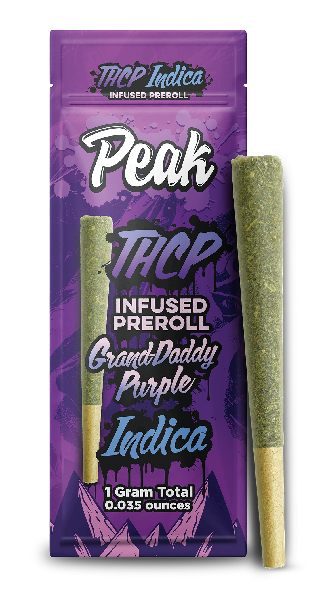 THCP Infused Indica GrandDaddy Purple Pre-roll x10