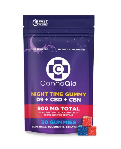 Delta 9 + CBD + CBN Night Time Gummies 30CT x1 (Bulk)