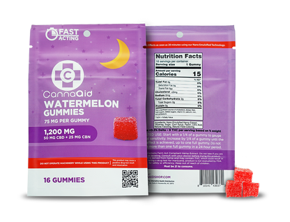 watermelon gummies 1200 mg front and back